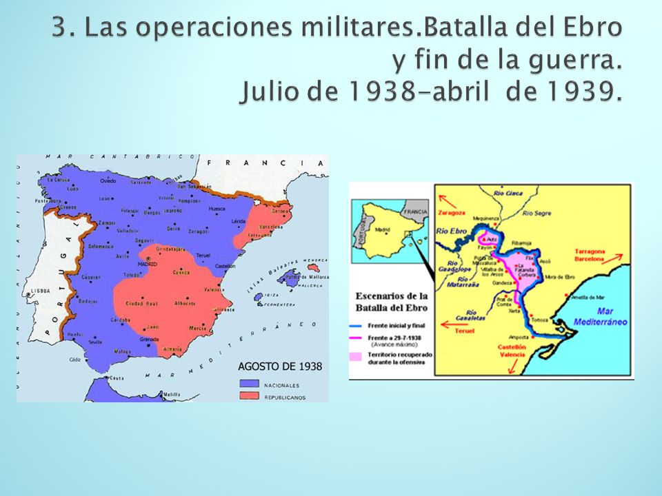 3. Las operaciones militares. Batalla del Ebro y fin de la guerra