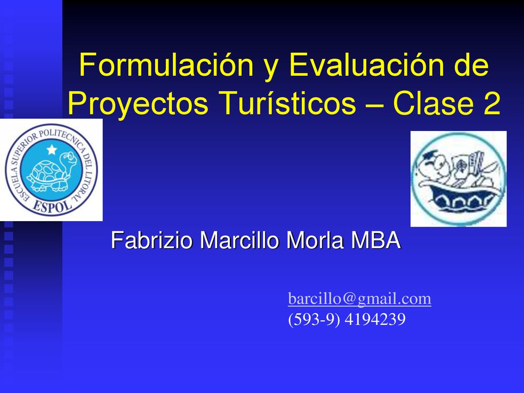 Formulación y Evaluación de Proyectos Turísticos – Clase 2