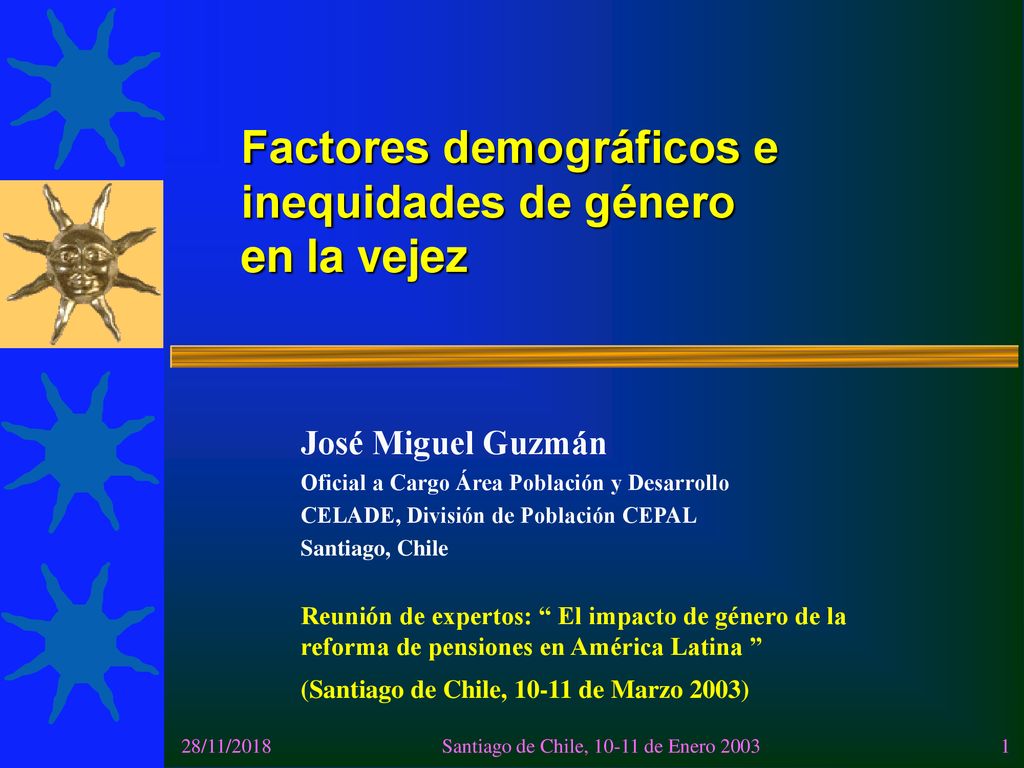 Factores demográficos e inequidades de género en la vejez