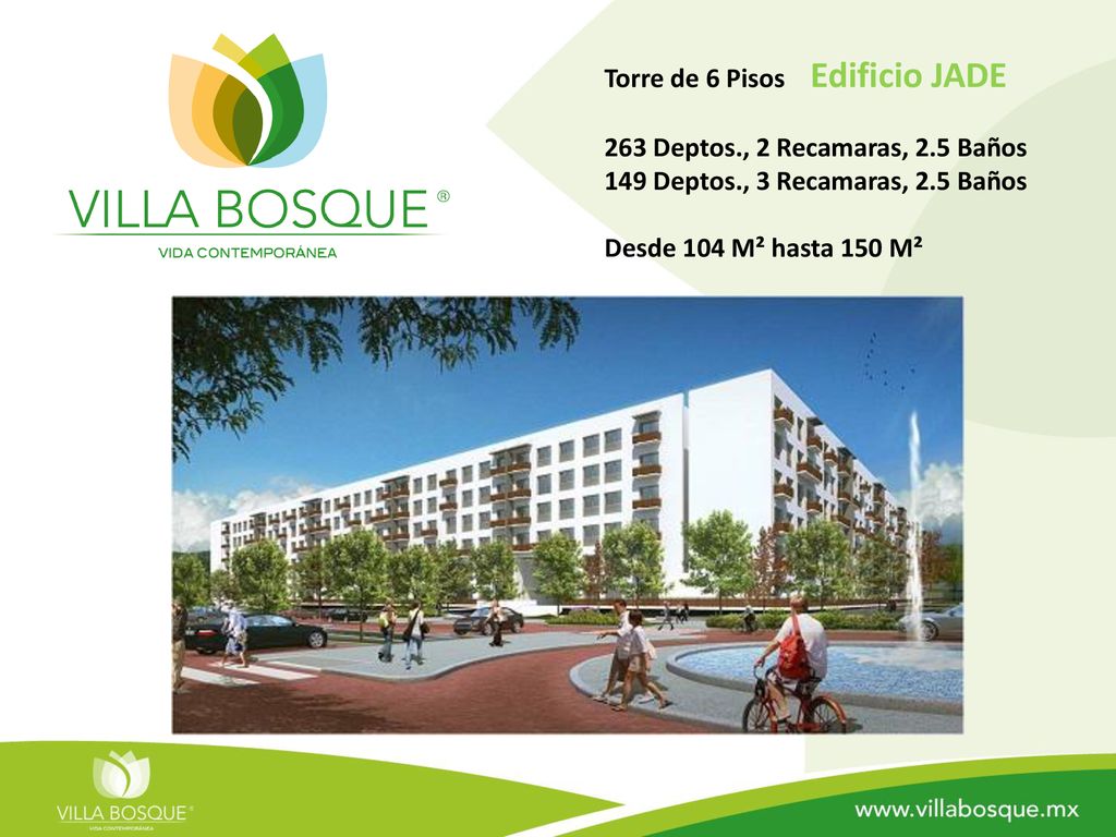 Torre de 6 Pisos Edificio JADE 263 Deptos. , 2 Recamaras, 2