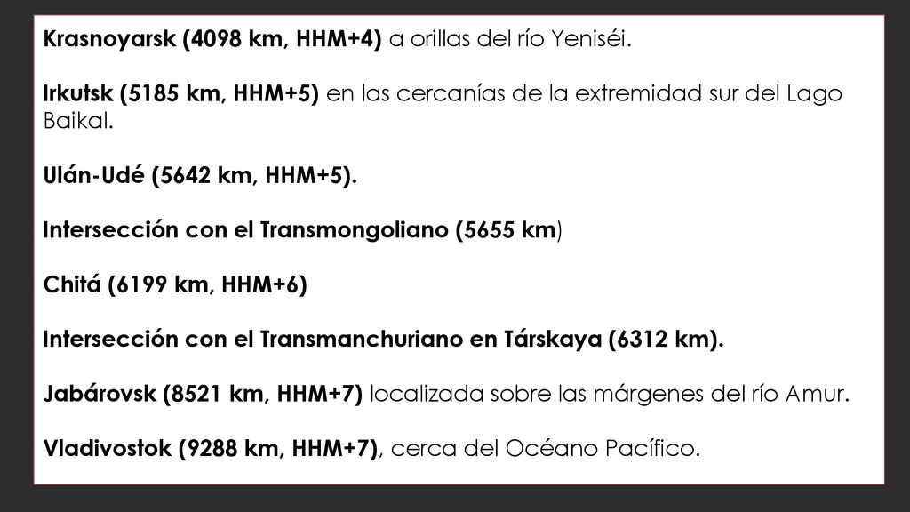 Krasnoyarsk (4098 km, HHM+4) a orillas del río Yeniséi.