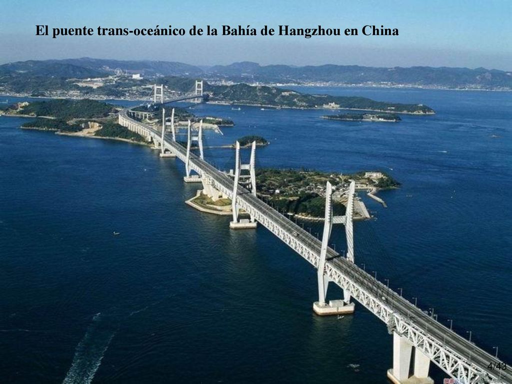 El puente trans-oceánico de la Bahía de Hangzhou en China