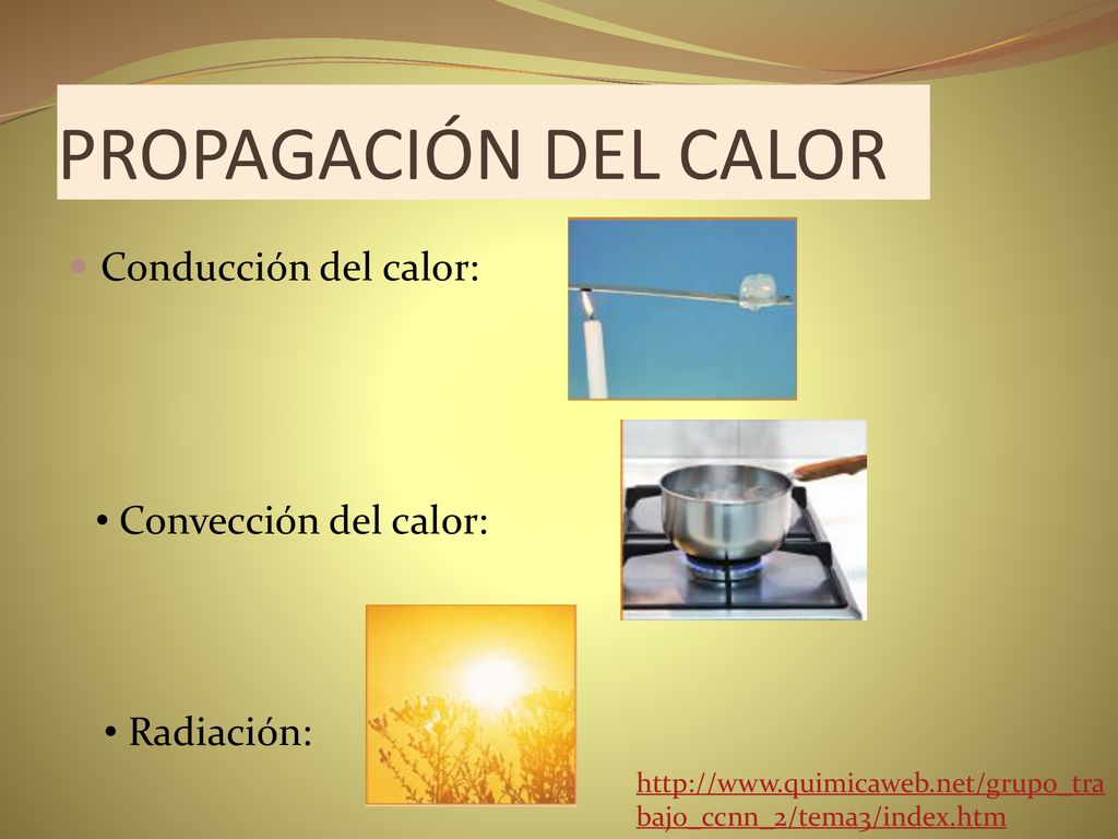 PROPAGACIÓN DEL CALOR Conducción del calor: Convección del calor: