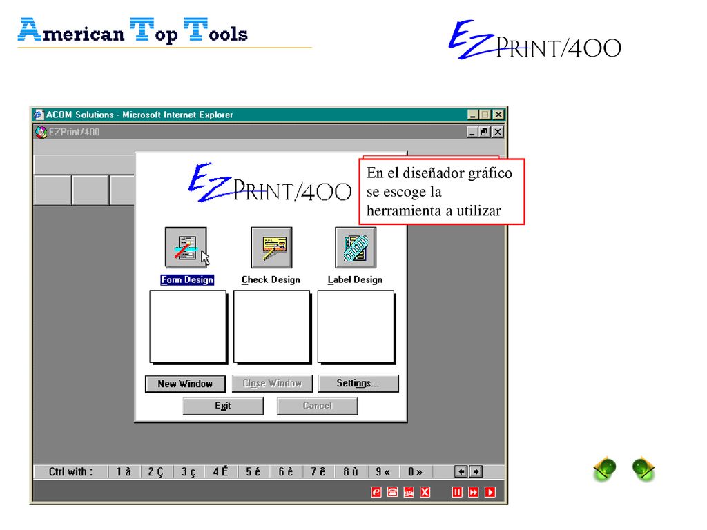 En el diseñador gráfico se escoge la herramienta a utilizar