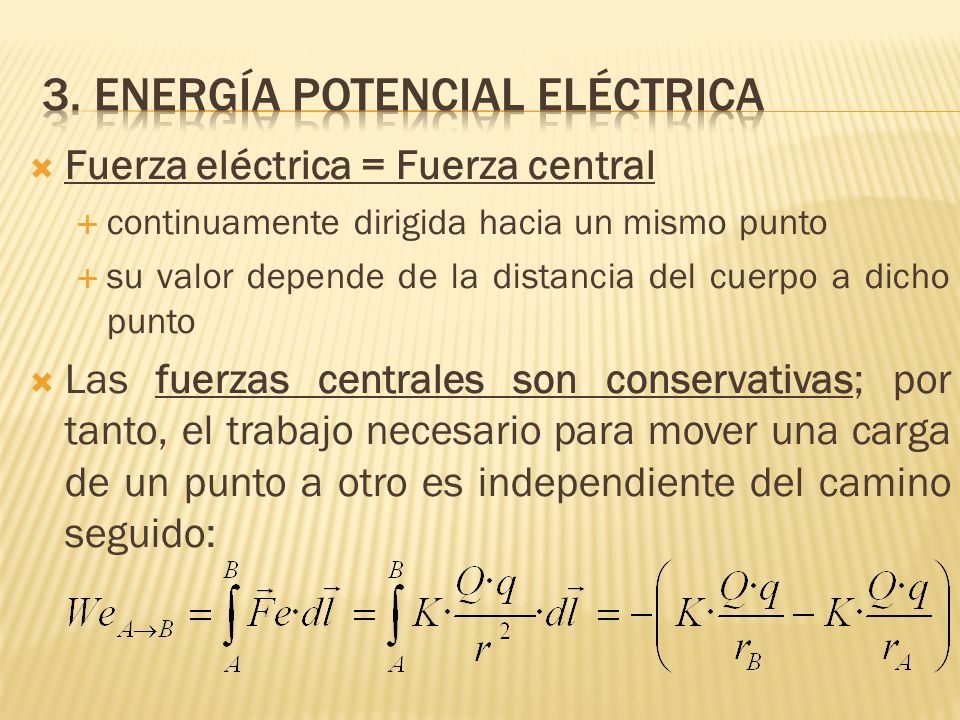 3. Energía potencial eléctrica