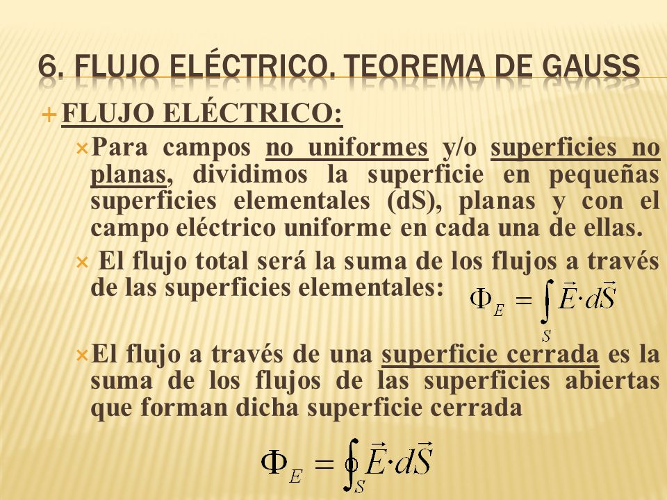 6. Flujo eléctrico. Teorema de gauss