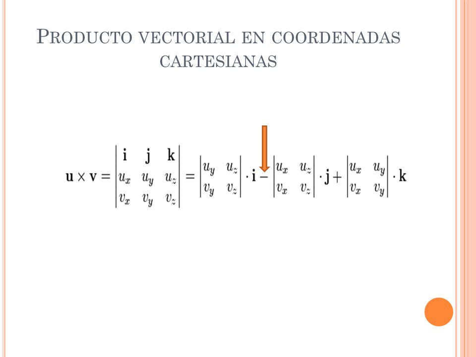 Producto vectorial en coordenadas cartesianas