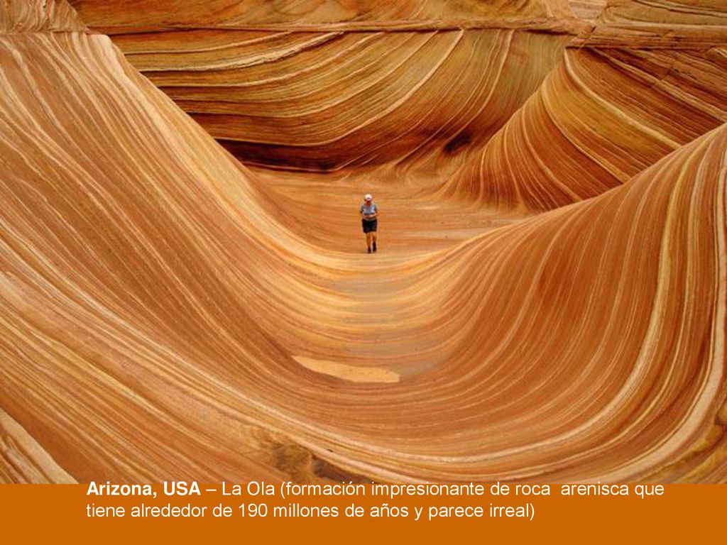 Arizona, USA – La Ola (formación impresionante de roca arenisca que tiene alrededor de 190 millones de años y parece irreal)