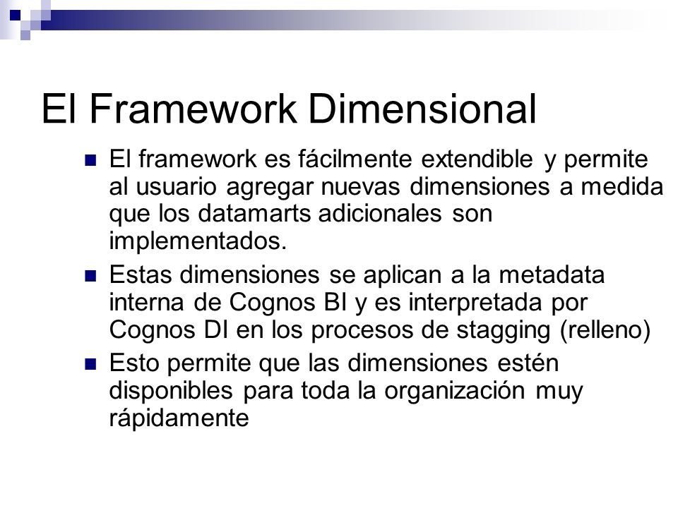 El Framework Dimensional