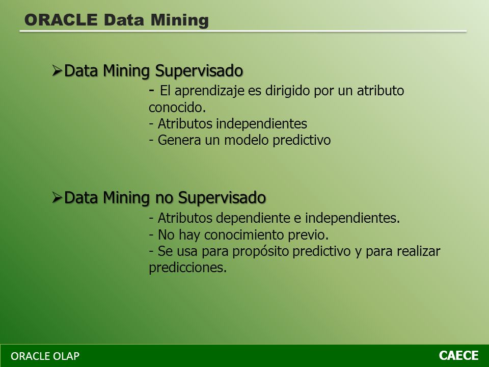 Data Mining Supervisado