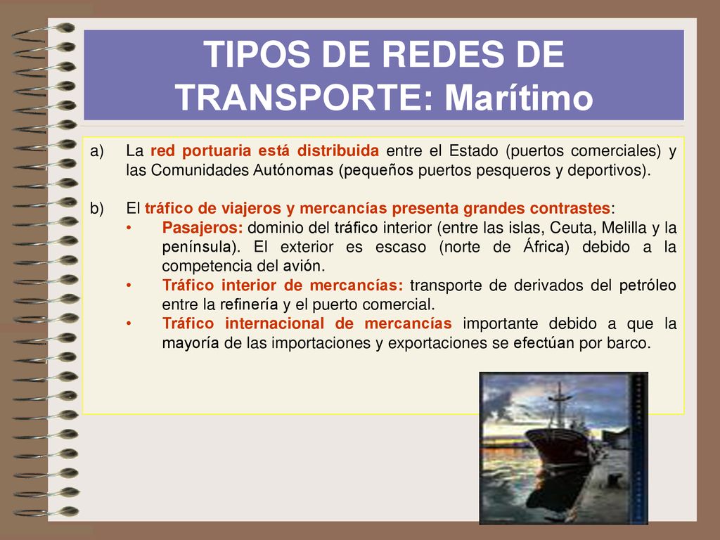 TIPOS DE REDES DE TRANSPORTE: Marítimo