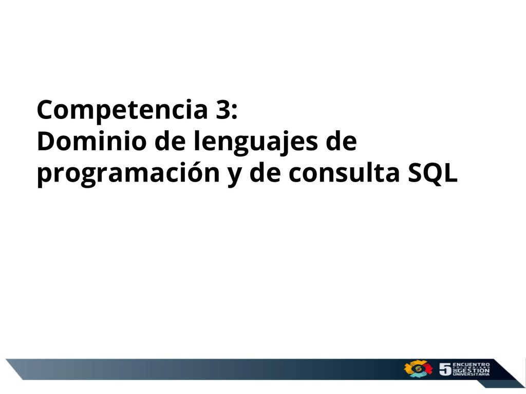 Competencia 3: Dominio de lenguajes de programación y de consulta SQL