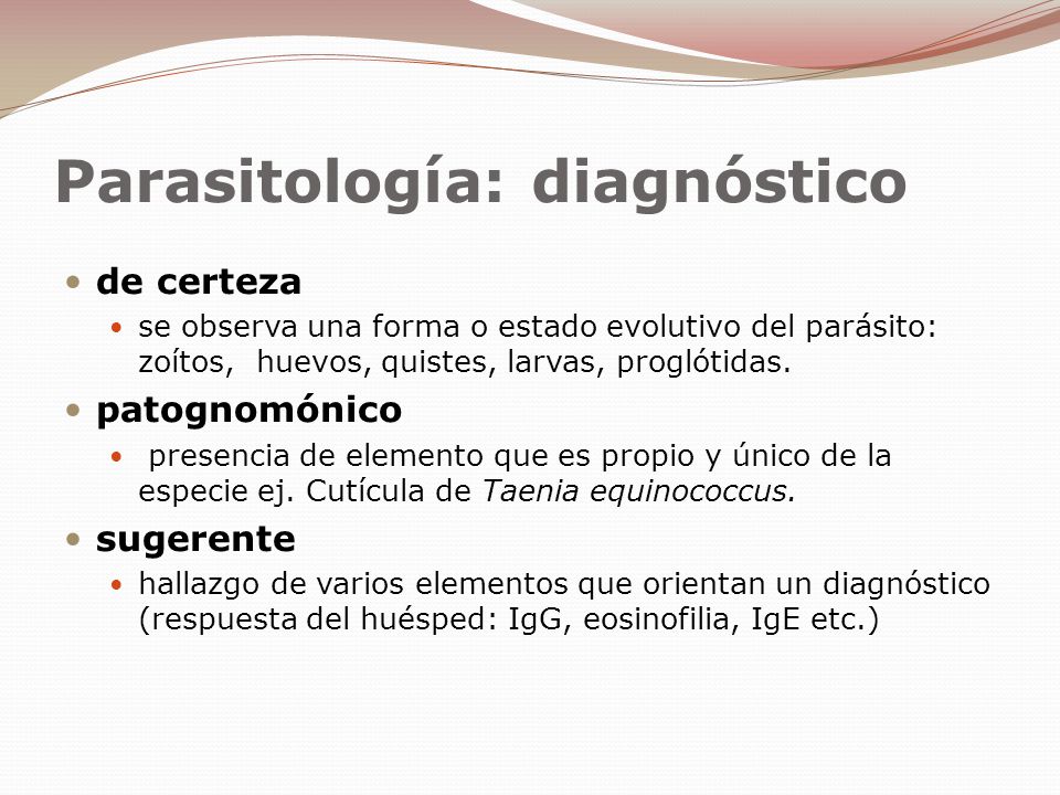 Parasitología: diagnóstico