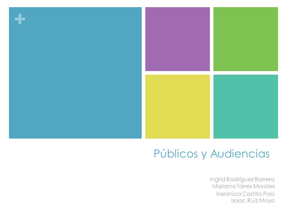 Públicos y Audiencias Ingrid Rodríguez Barrera Mariana Torres Morales