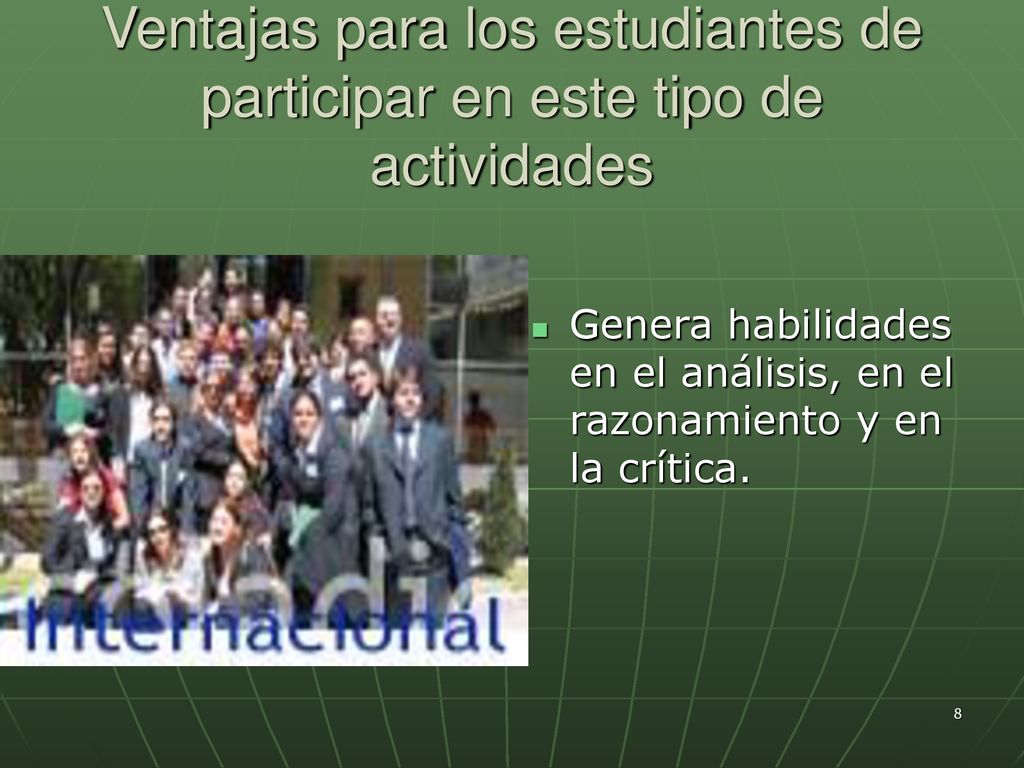 Ventajas para los estudiantes de participar en este tipo de actividades