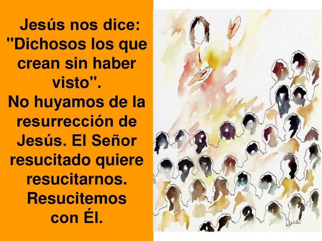 Jesús nos dice: Dichosos los que crean sin haber visto