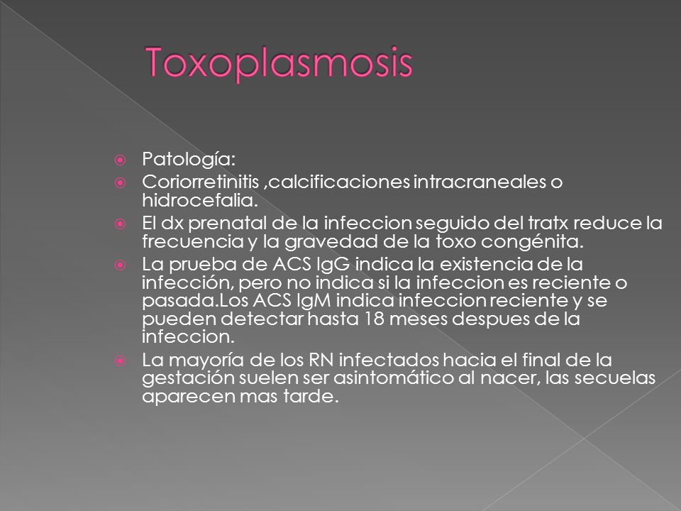 Toxoplasmosis Patología: