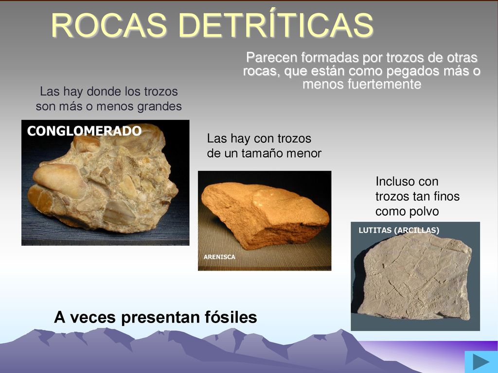 Las hay donde los trozos son más o menos grandes