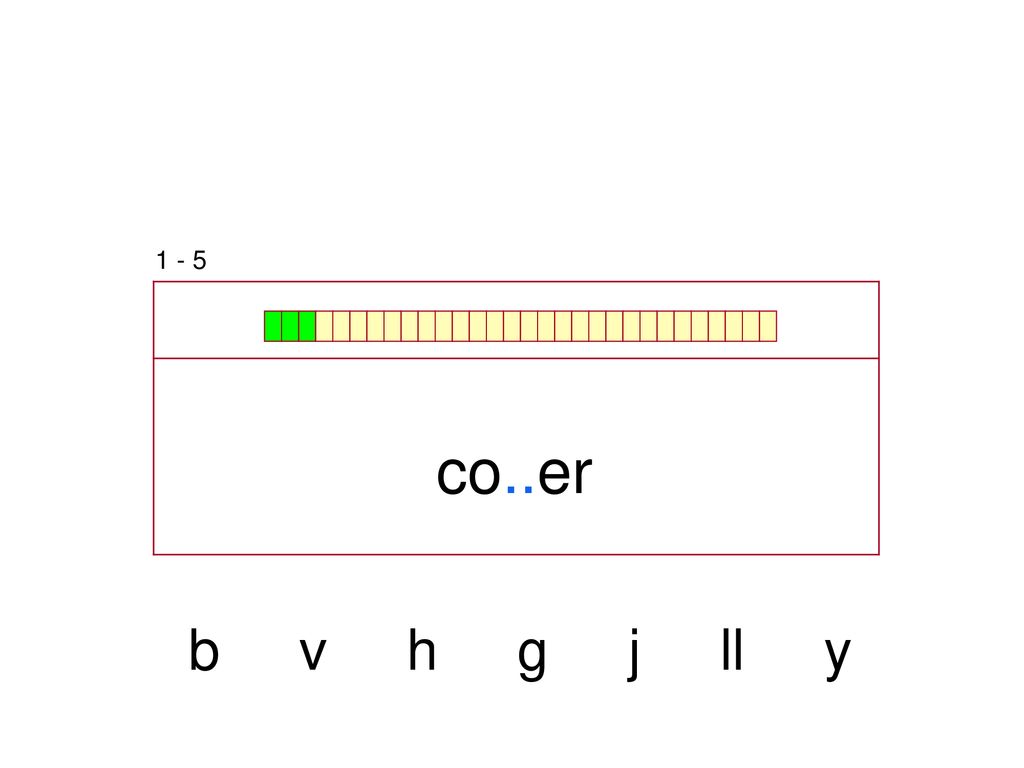 1 - 5 co..er b v h g j ll y