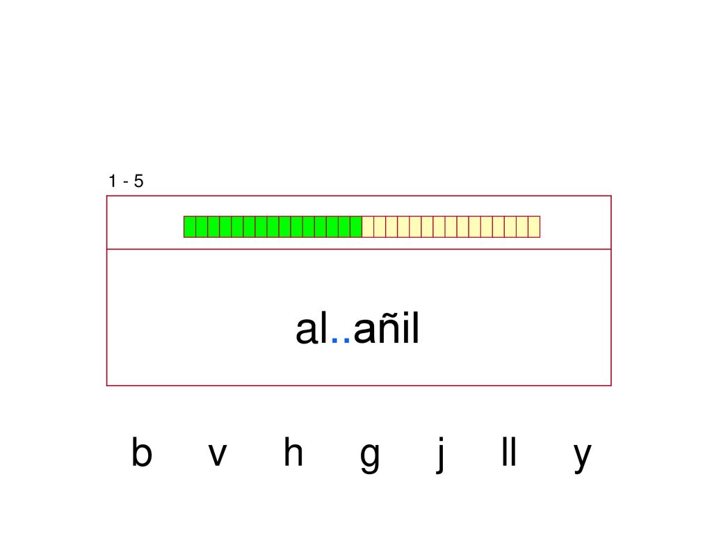 1 - 5 al..añil b v h g j ll y