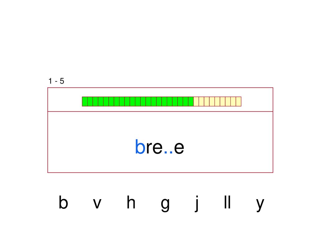 1 - 5 bre..e b v h g j ll y
