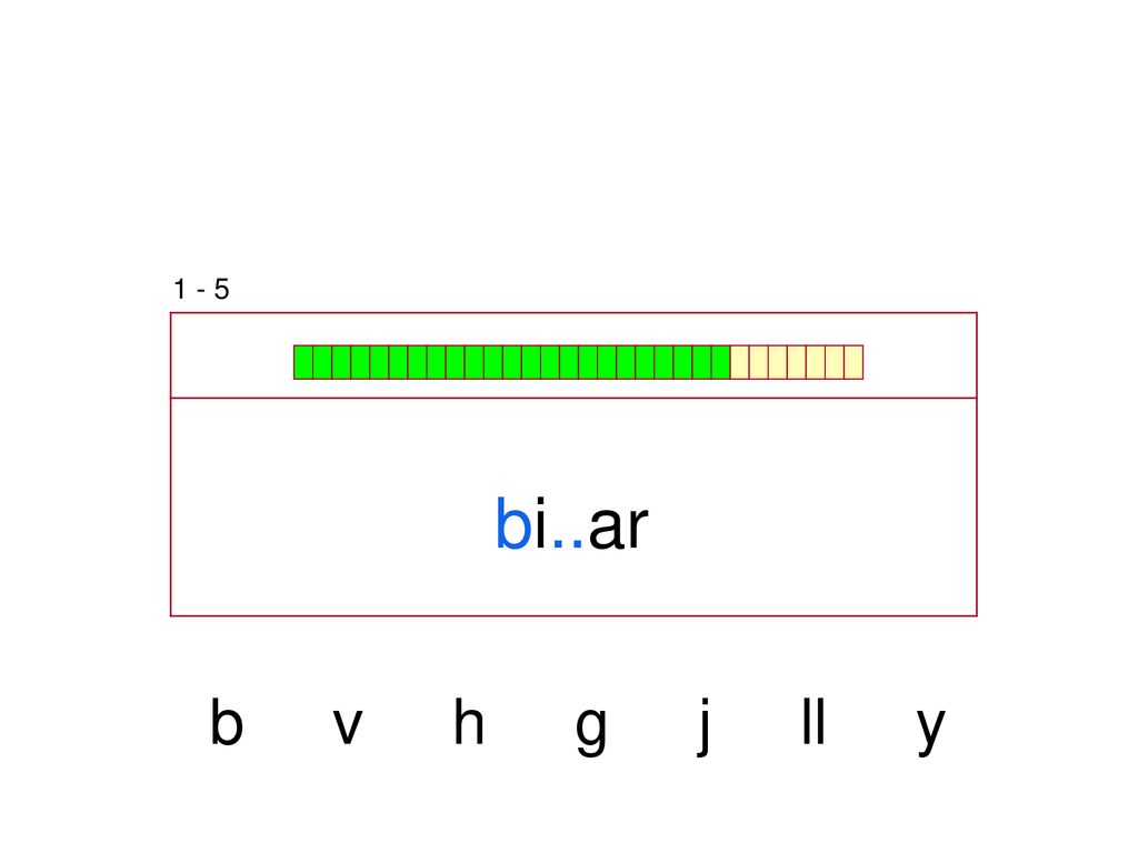 1 - 5 bi..ar b v h g j ll y
