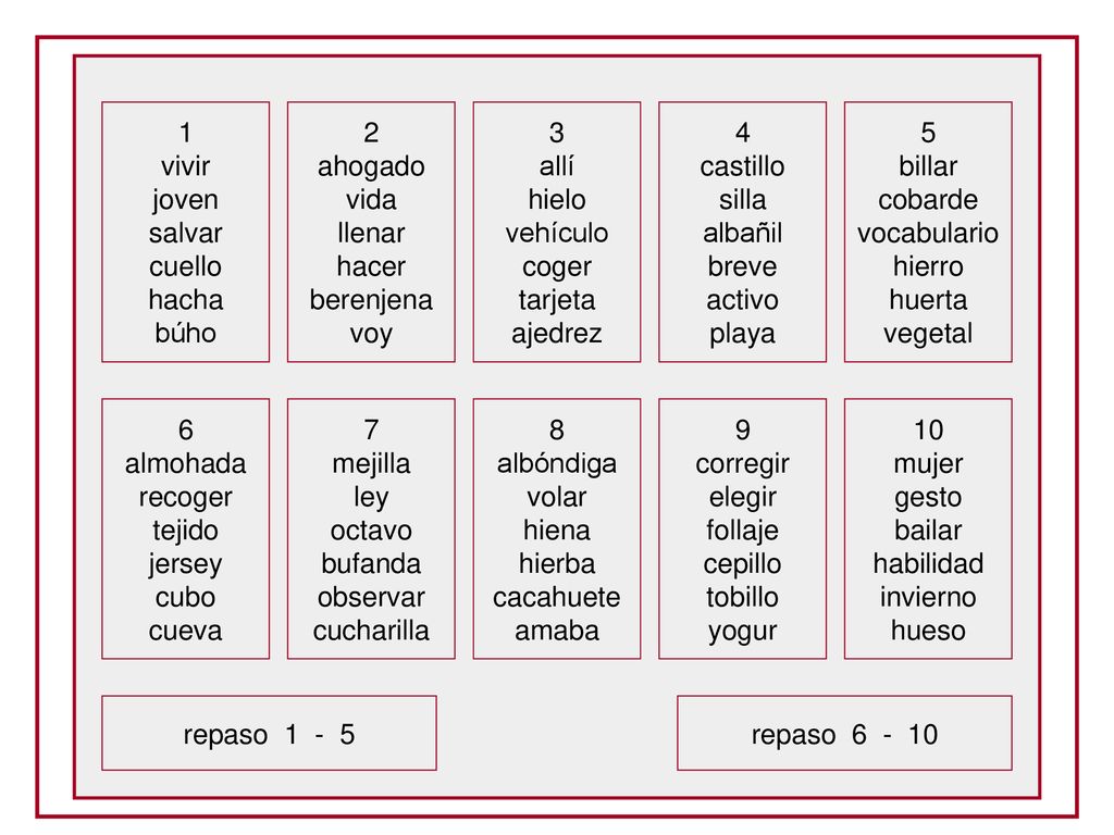 1 vivir. joven. salvar. cuello. hacha. búho. 2. ahogado. vida. llenar. hacer. berenjena.