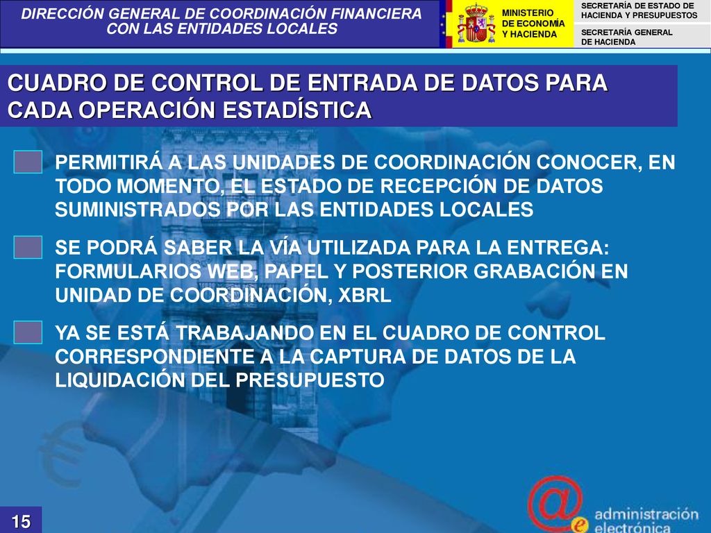 CUADRO DE CONTROL DE ENTRADA DE DATOS PARA CADA OPERACIÓN ESTADÍSTICA