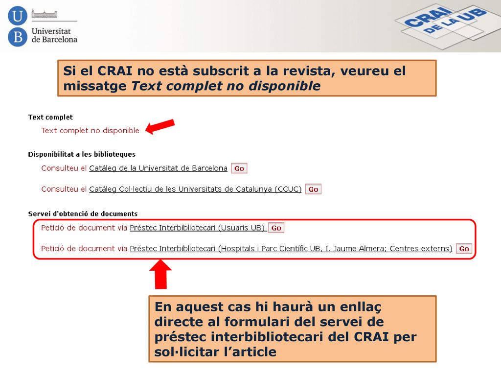 Si el CRAI no està subscrit a la revista, veureu el missatge Text complet no disponible