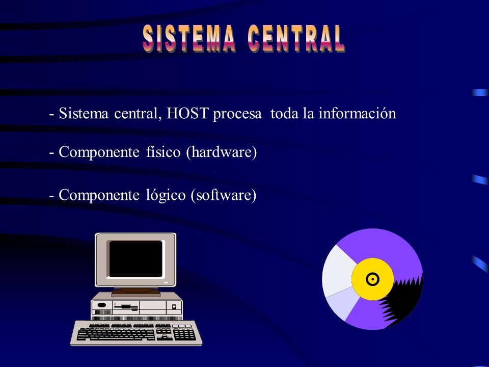 SISTEMA CENTRAL - Sistema central, HOST procesa toda la información