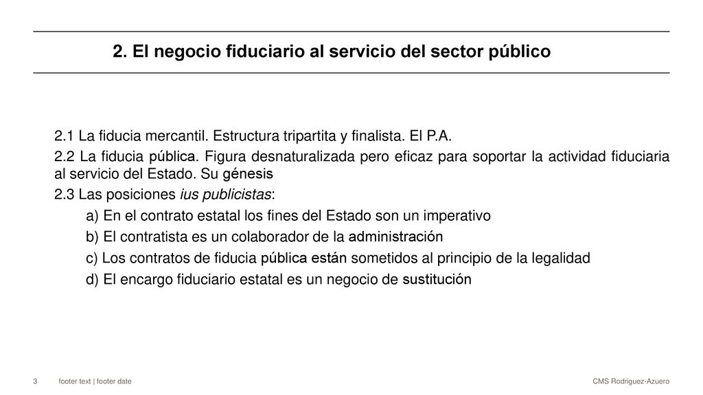 2. El negocio fiduciario al servicio del sector público
