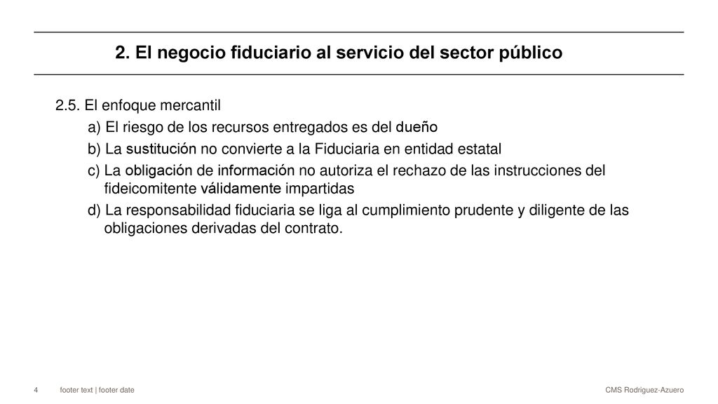 2. El negocio fiduciario al servicio del sector público