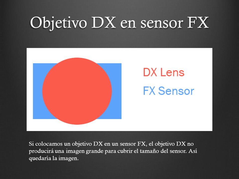 Objetivo DX en sensor FX
