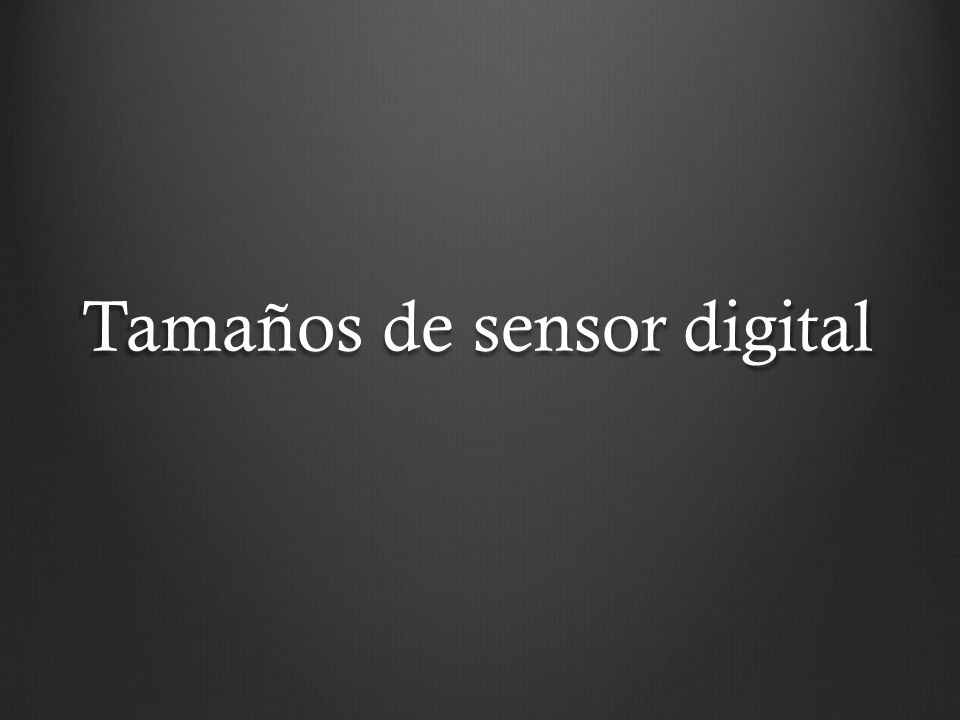 Tamaños de sensor digital
