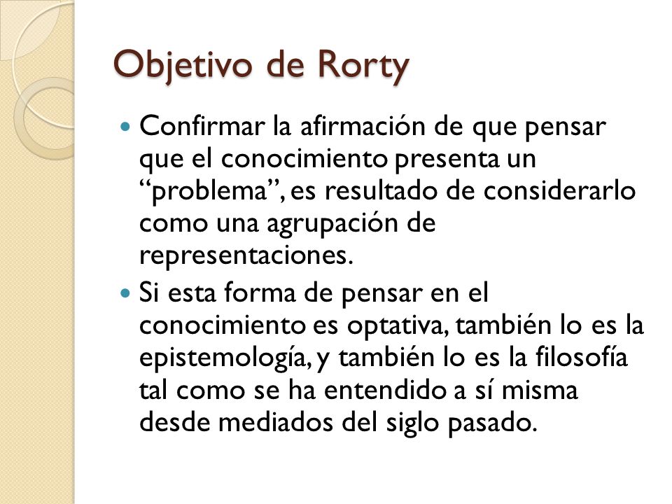 Objetivo de Rorty
