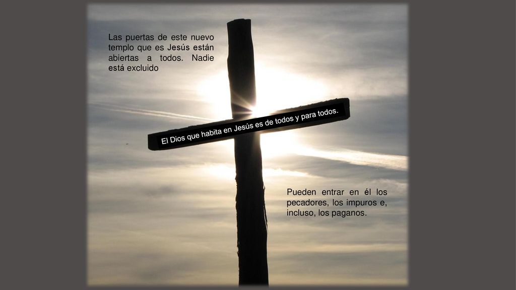 Las puertas de este nuevo templo que es Jesús están abiertas a todos