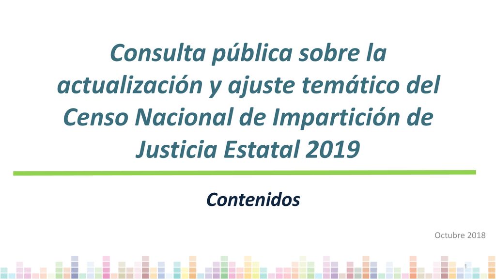 Consulta pública sobre la actualización y ajuste temático del Censo Nacional de Impartición de Justicia Estatal 2019