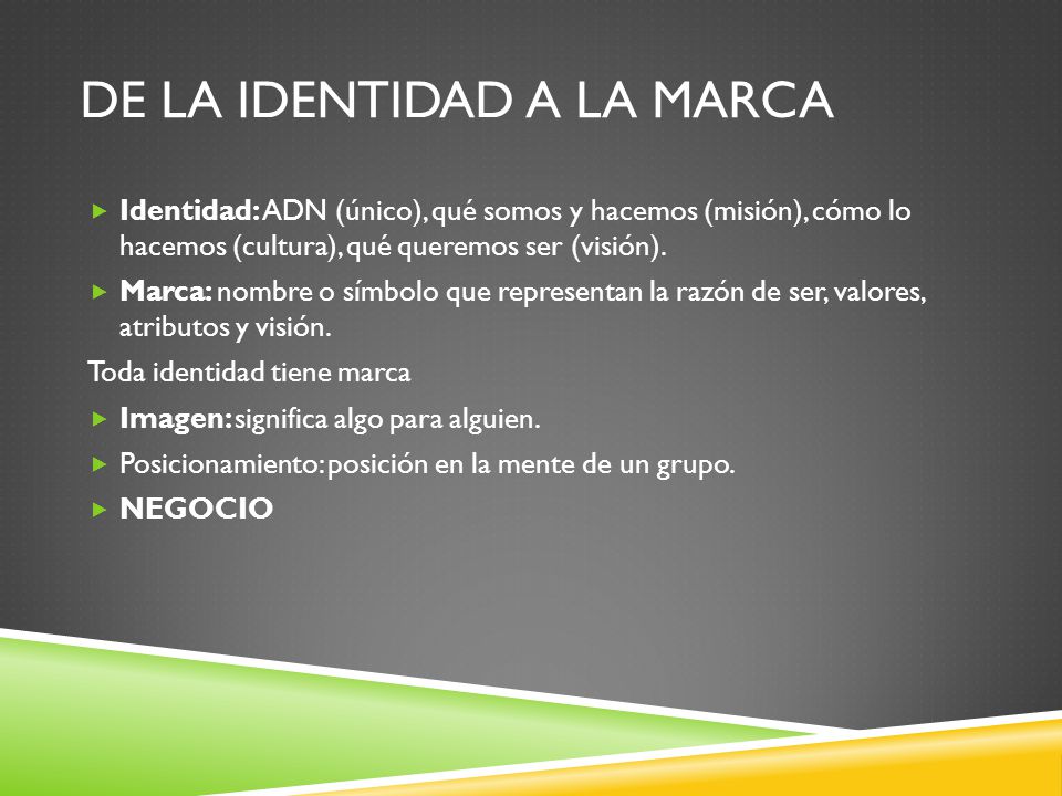 De la identidad a la marca