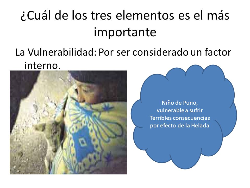 ¿Cuál de los tres elementos es el más importante