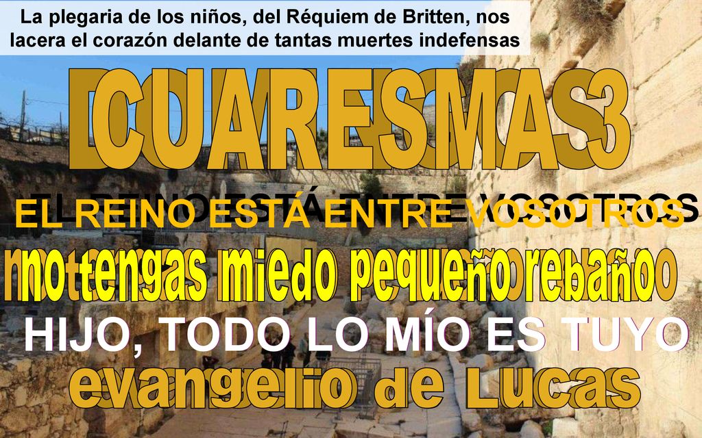 EL REINO ESTÁ ENTRE VOSOTROS EL REINO ESTÁ ENTRE VOSOTROS