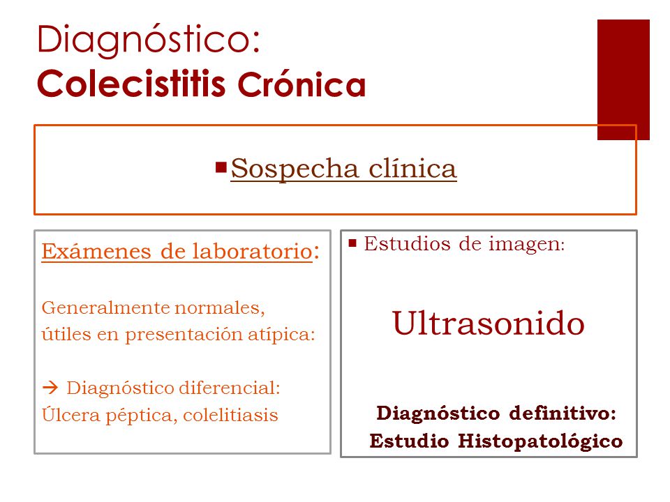 Diagnóstico: Colecistitis Crónica