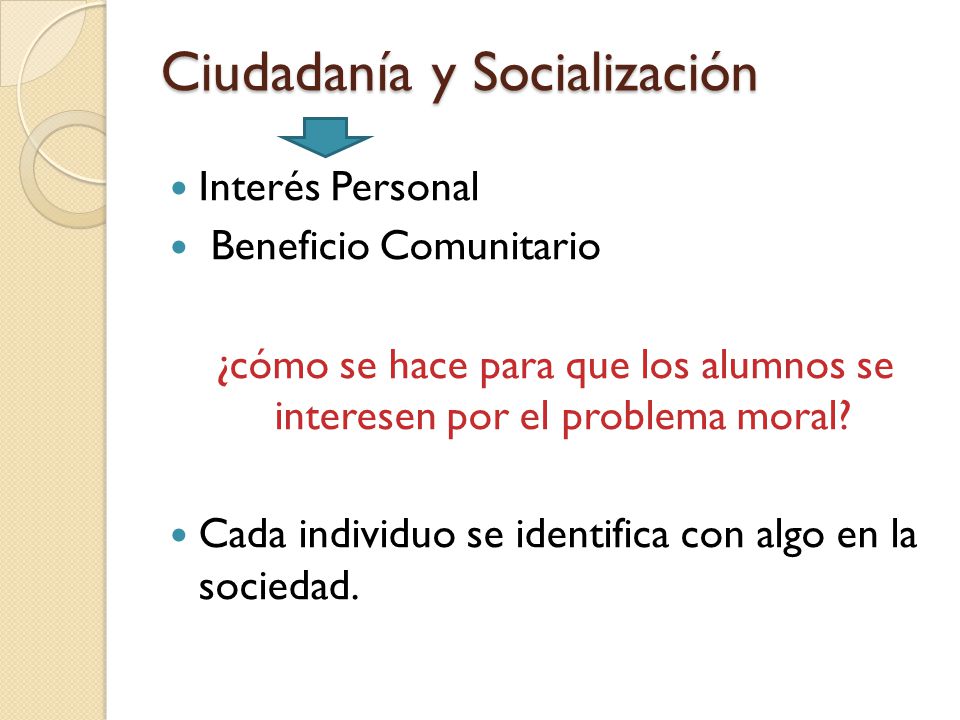 Ciudadanía y Socialización