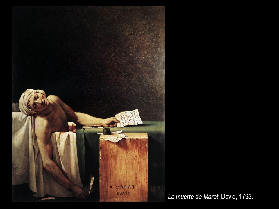La muerte de Marat, David, 1793.