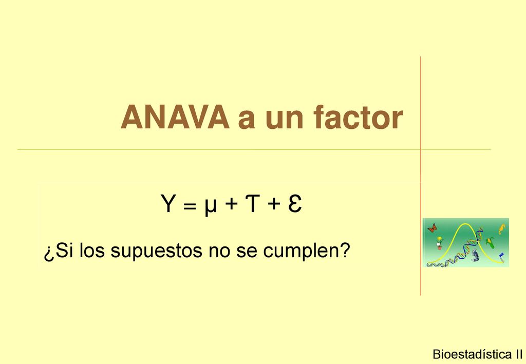 ANAVA a un factor ANAVA a un factor ANAVA a un factor