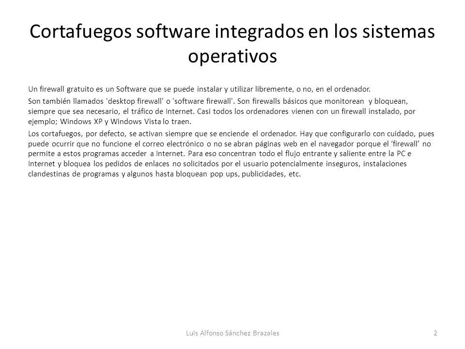 Cortafuegos software integrados en los sistemas operativos