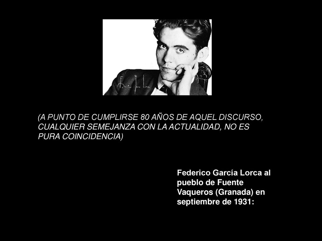 (A PUNTO DE CUMPLIRSE 80 AÑOS DE AQUEL DISCURSO, CUALQUIER SEMEJANZA CON LA ACTUALIDAD, NO ES PURA COINCIDENCIA)