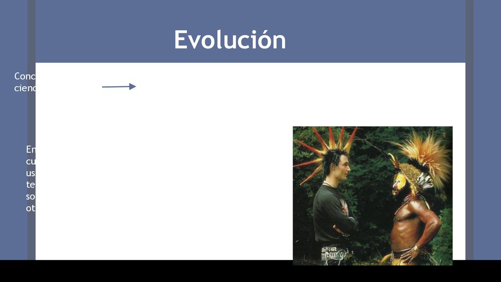 Evolución Concepto en las Combina la creencia en que la propia cultura es superior a otras.