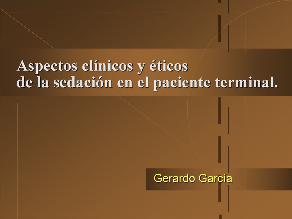 Aspectos clínicos y éticos de la sedación en el paciente terminal.