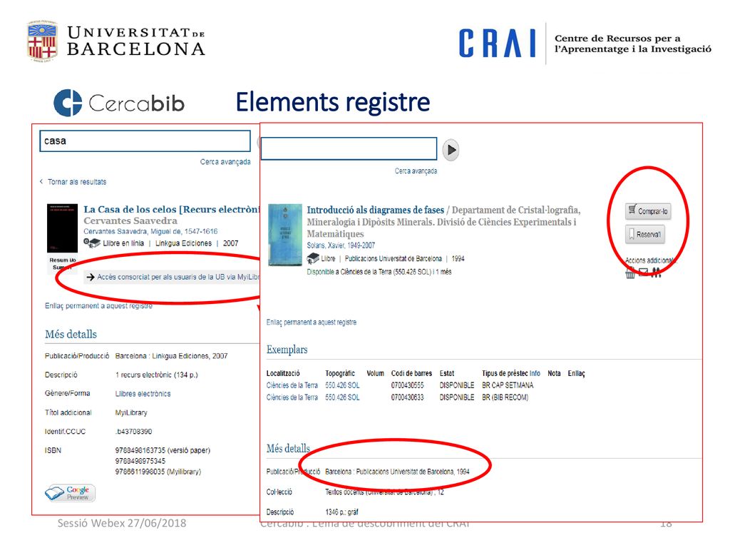Elements registre La URL es proxifica quan prové de catàleg.