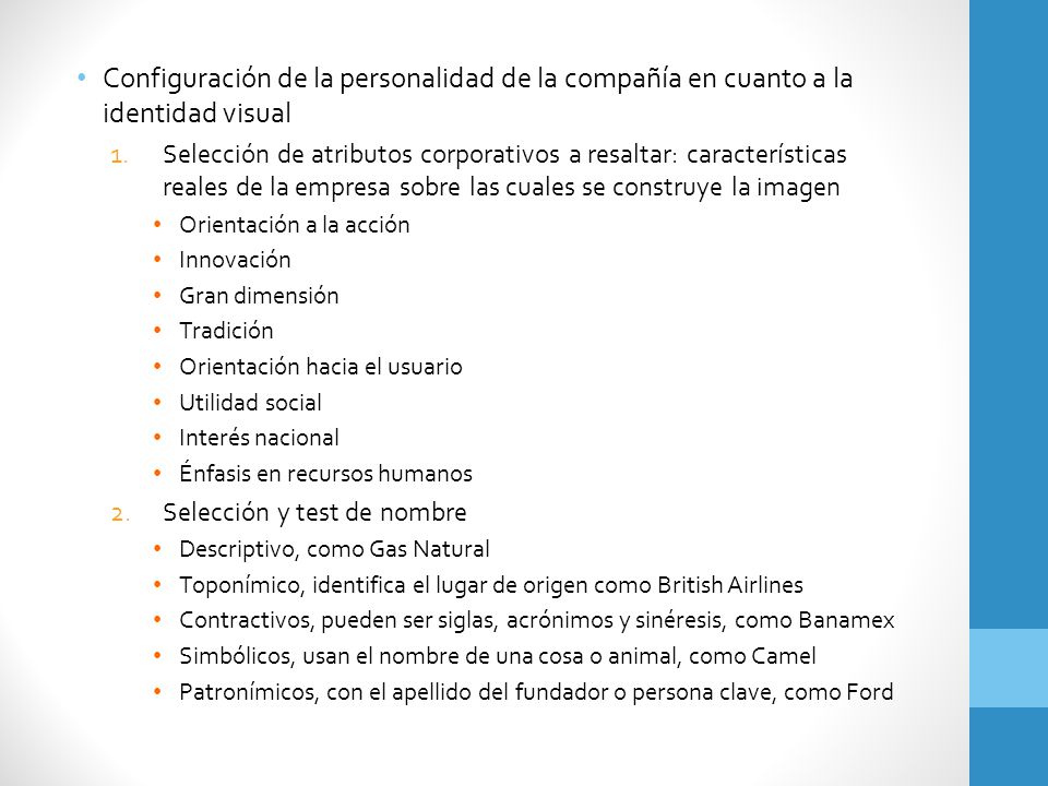 Configuración de la personalidad de la compañía en cuanto a la identidad visual